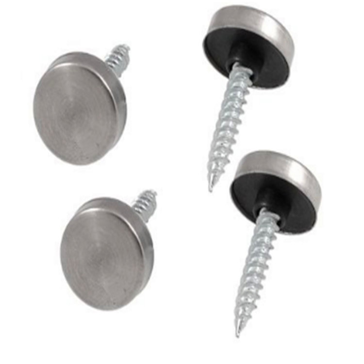 Rozsdamentes acél 316 14mm 16mm lapos fejű kupaborító tükör csavar