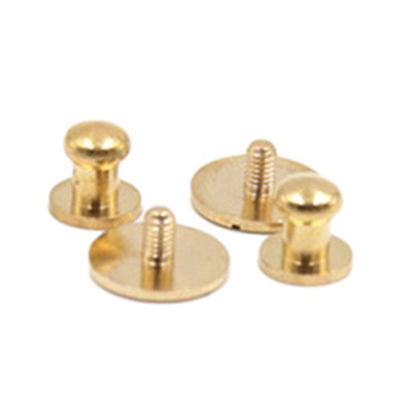 Új design Solid Brass Sam Brown Button Stud Bőrhöz