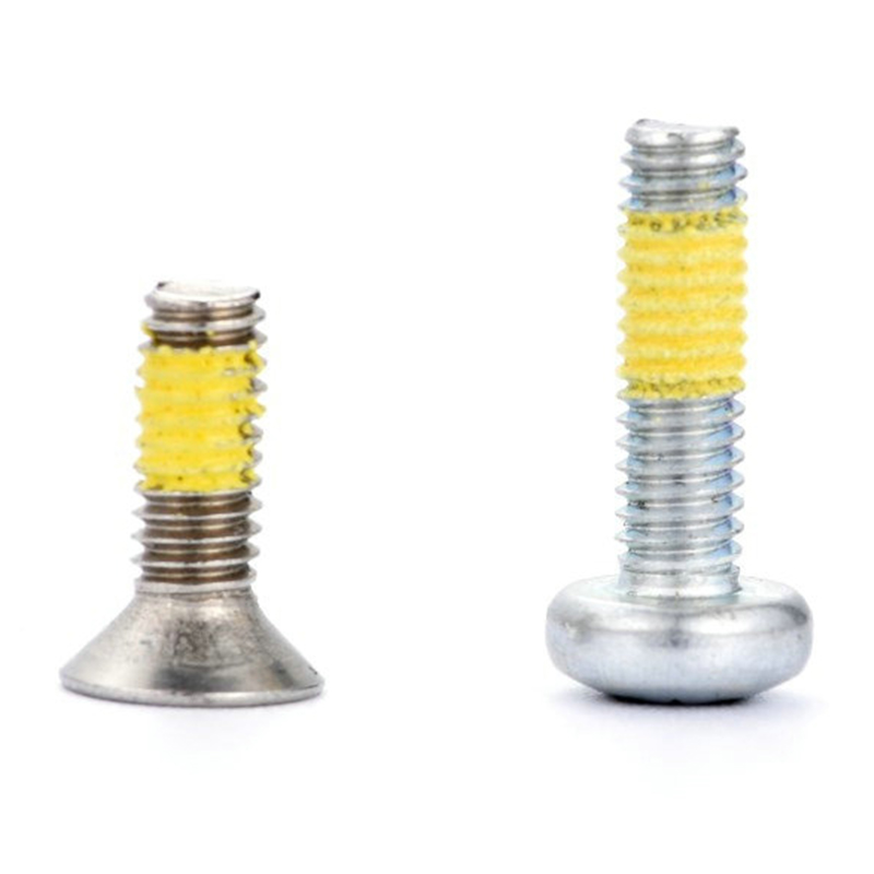 Pan(süllyesztett) fejű torx(hatlapú) gépi csavar sárga nylon folttal Pan(süllyesztett) fejű torx(hatlapú) gépi csavar sárga nylon folttal