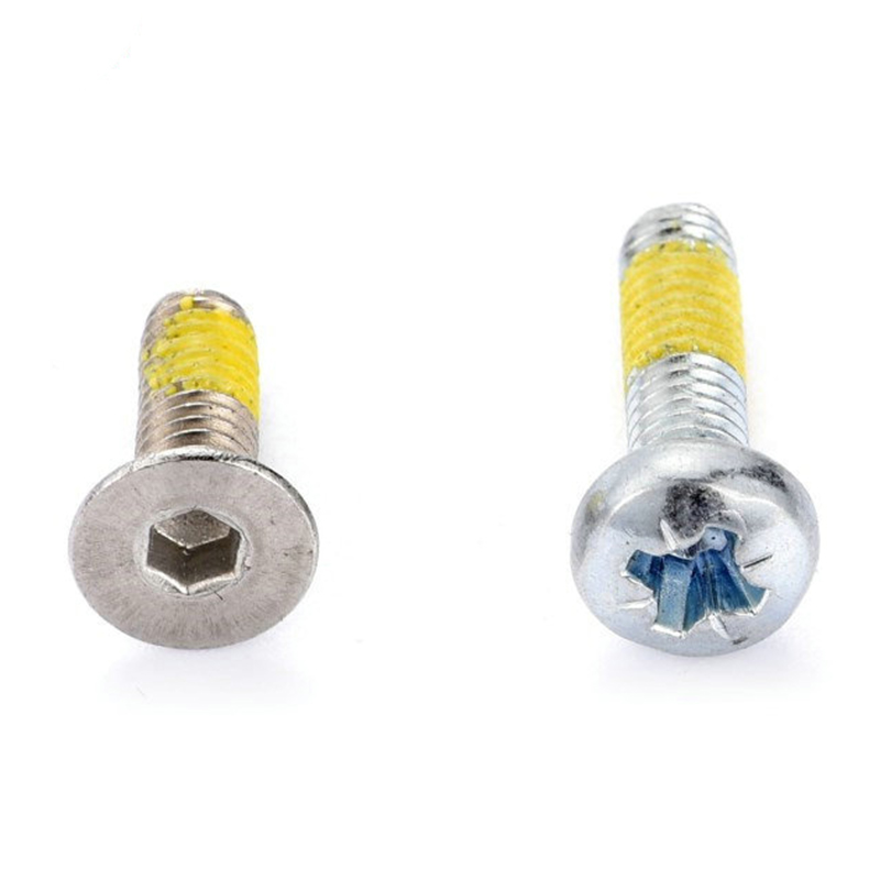 Pan(süllyesztett) fejű torx(hatlapú) gépi csavar sárga nylon folttal Pan(süllyesztett) fejű torx(hatlapú) gépi csavar sárga nylon folttal