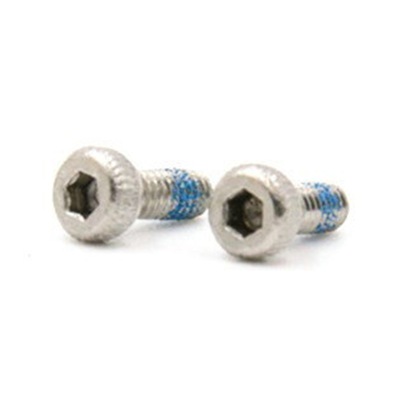 M3X8mm csészefejű hatlapfejű csavar nylon folttal M3X8mm csészefejű hatlapfejű csavar nylon folttal