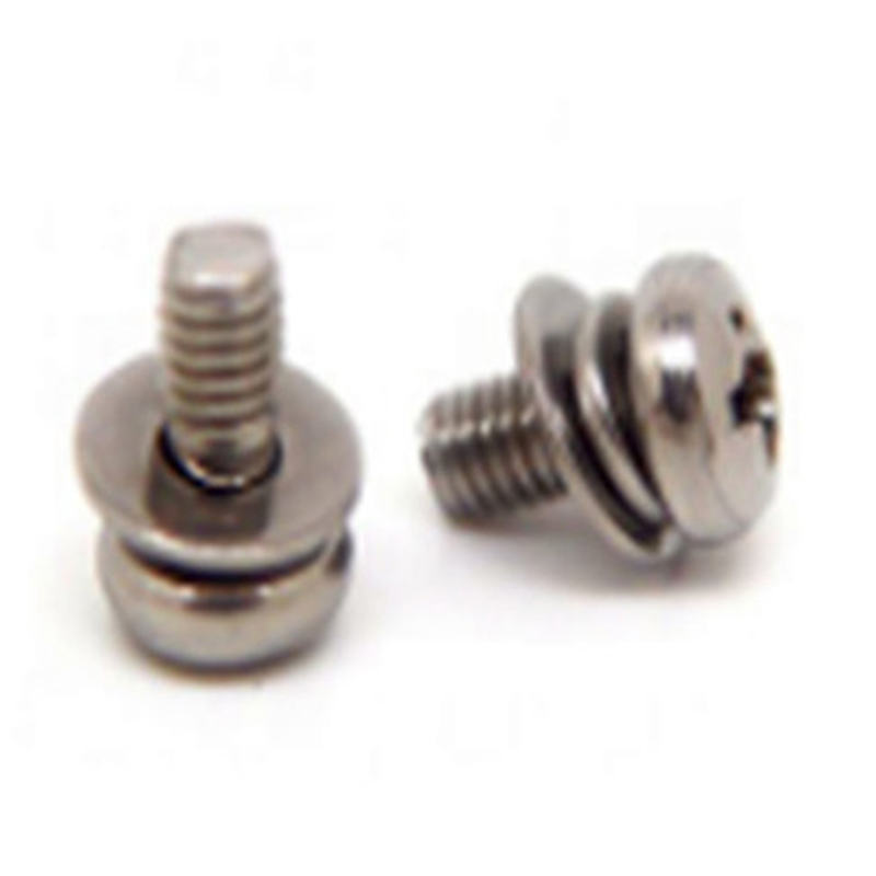 M3x6mm passzivációs serpenyőfejű, osztott sima alátétkészlet csavar M3x6mm passzivációs serpenyőfejű, osztott sima alátétkészlet csavar